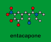 Entacapone Parkinson's disease drug, molecular model