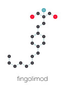 Fingolimod multiple sclerosis drug, molecular model