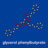 Glycerol phenylbutyrate urea cycle disorder drug molecule