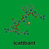 Icatibant hereditary angioedema drug, molecular model