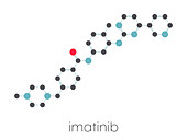 Imatinib cancer drug, molecular model