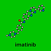 Imatinib cancer drug, molecular model