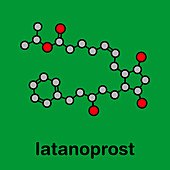 Latanoprost glaucoma drug, molecular model