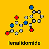 Lenalidomide multiple myeloma drug, molecular model
