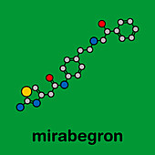 Mirabegron overactive bladder drug, molecular model