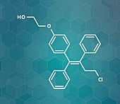 Ospemifene dyspareunia drug, molecular model