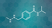 Procarbazine cancer drug, molecular model