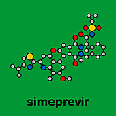Simeprevir hepatitis C virus drug, molecular model