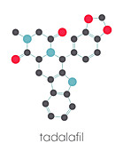 Tadalafil erectile dysfunction drug, molecular model