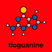 Tioguanine leukemia and ulcerative colitis drug molecule