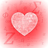 Heart and formulae, illustration