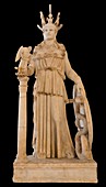 Athena Parthenos on black background
