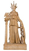Athena Parthenos on white background