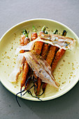Roasted carrots with lardo and fennel pollen