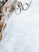 Fishing nets and rope on a light background