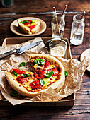 Vegeterian deep-dish Pizza Pie