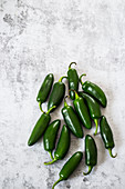 Fresh mexican chilli peppers (jalapenos)