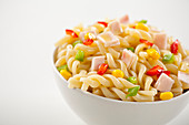 Pasta with ham and vegetable