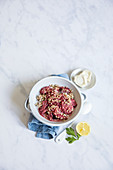 Beetroot and buckwheat risotto