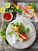 Tofu and Mixed Vegetable Rice Paper Roll