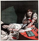 Blood transfusion, illustration