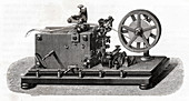 Morse telegraphic machine, illustration