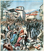 Earthquake in Italy, illustration