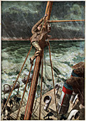 Shipwreck of an oceanliner, illustration