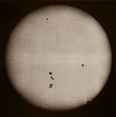 Sunspots on the Sun, 1892