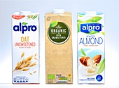 Plant-based vegan alternatives to dairy milk