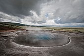 Strokkur geyser erupting, Iceland