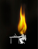 Burnout, conceptual illustration