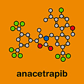 Anacetrapib hypercholesterolemia drug molecule, illustration