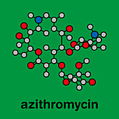 Azithromycin antibiotic drug, illustration