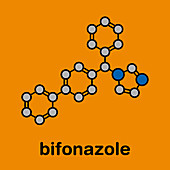 Bifonazole antifungal drug molecule, illustration