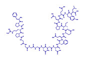 Bivalirudin anticoagulant drug molecule, illustration