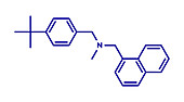 Butenafine antifungal drug molecule, illustration