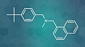 Butenafine antifungal drug molecule, illustration