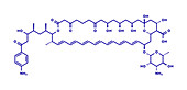 Candicidin antifungal drug molecule, illustration