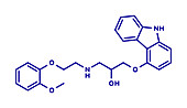 Carvedilol congestive heart failure drug molecule
