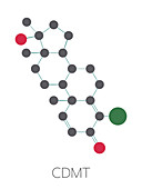 Chlorodehydromethyltestosterone molecule, illustration