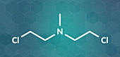 Chlormethine cancer drug, illustration