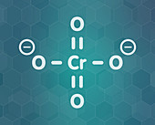 Chromate anion chemical structure, illustration