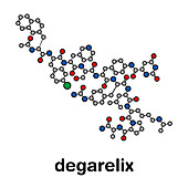 Degarelix prostate cancer drug molecule, illustration