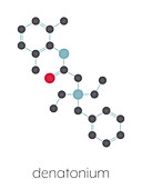 Denatonium bittering agent molecule, illustration