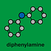 Diphenylamine antioxidant molecule, illustration