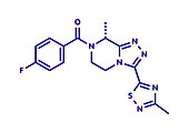 Fezolinetant drug molecule, illustration