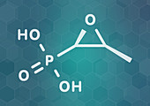 Fosfomycin antibacterial drug, illustration