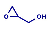 Glycidol molecule, illustration