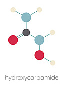 Hydroxycarbamide cancer drug molecule, illustration